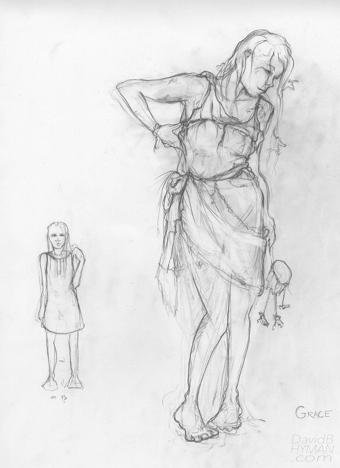 David B Hyman Orange, Hat & Grace rendering