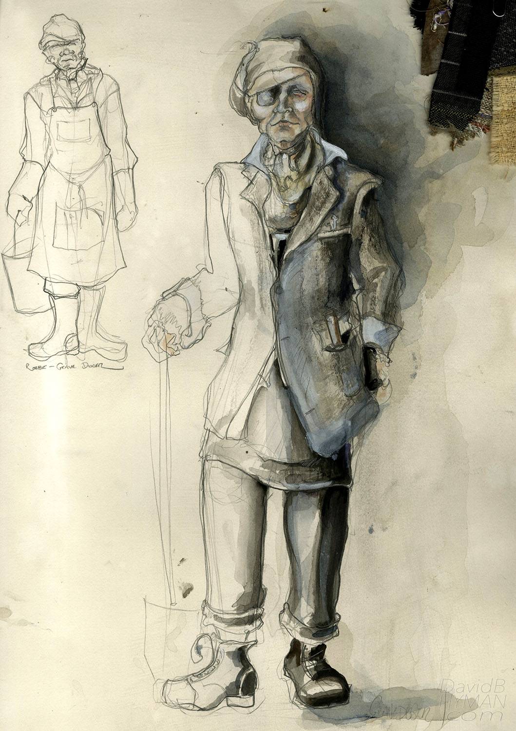 David B Hyman Hamlet rendering of the gravedigger
